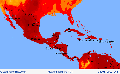 Max temperature Forecast maps