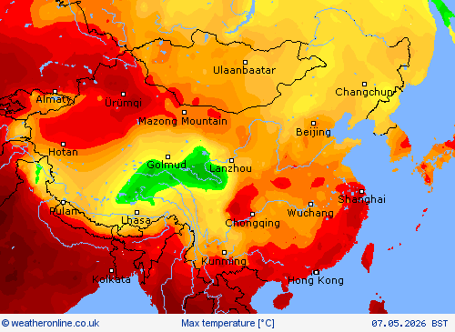 Max temperature Forecast maps