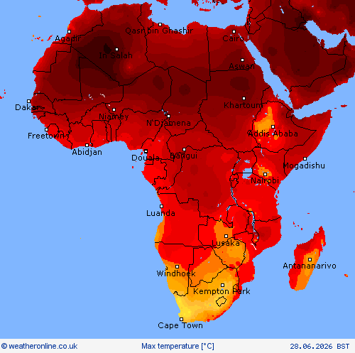 Max temperature Forecast maps