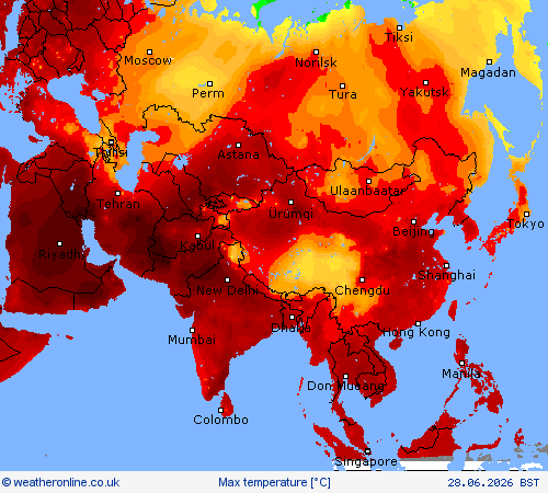 Max temperature Forecast maps
