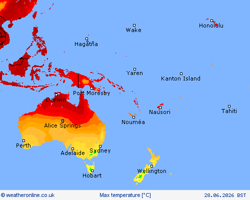 Max temperature Forecast maps