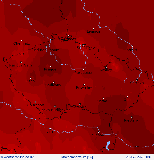 Max temperature Forecast maps