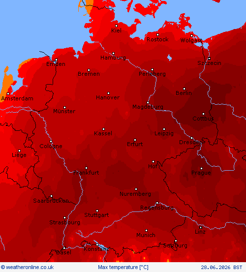 Max temperature Forecast maps