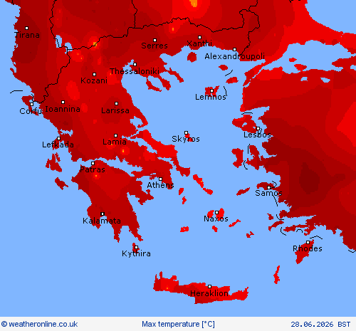 Max temperature Forecast maps
