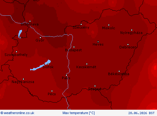 Max temperature Forecast maps