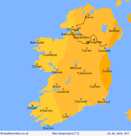 Max temperature Forecast maps