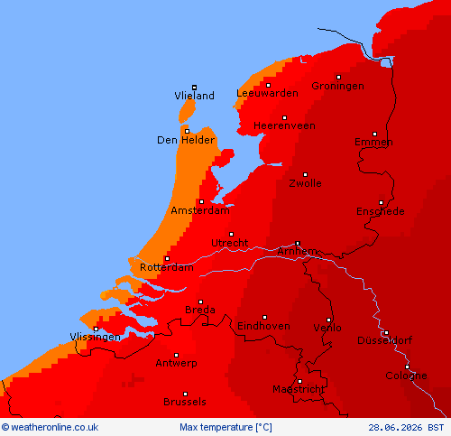 Max temperature Forecast maps