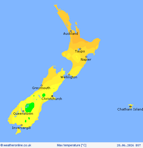 Max temperature Forecast maps