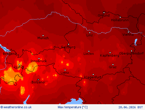 Max temperature Forecast maps
