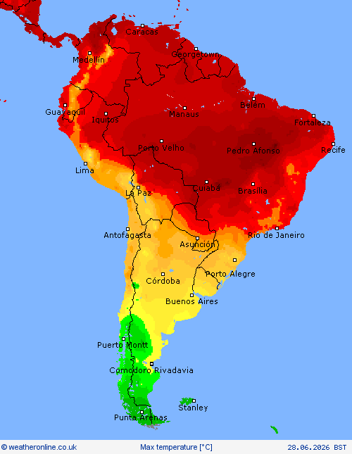 Max temperature Forecast maps