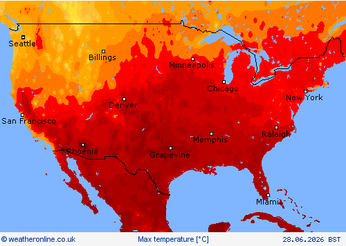 Max temperature Forecast maps